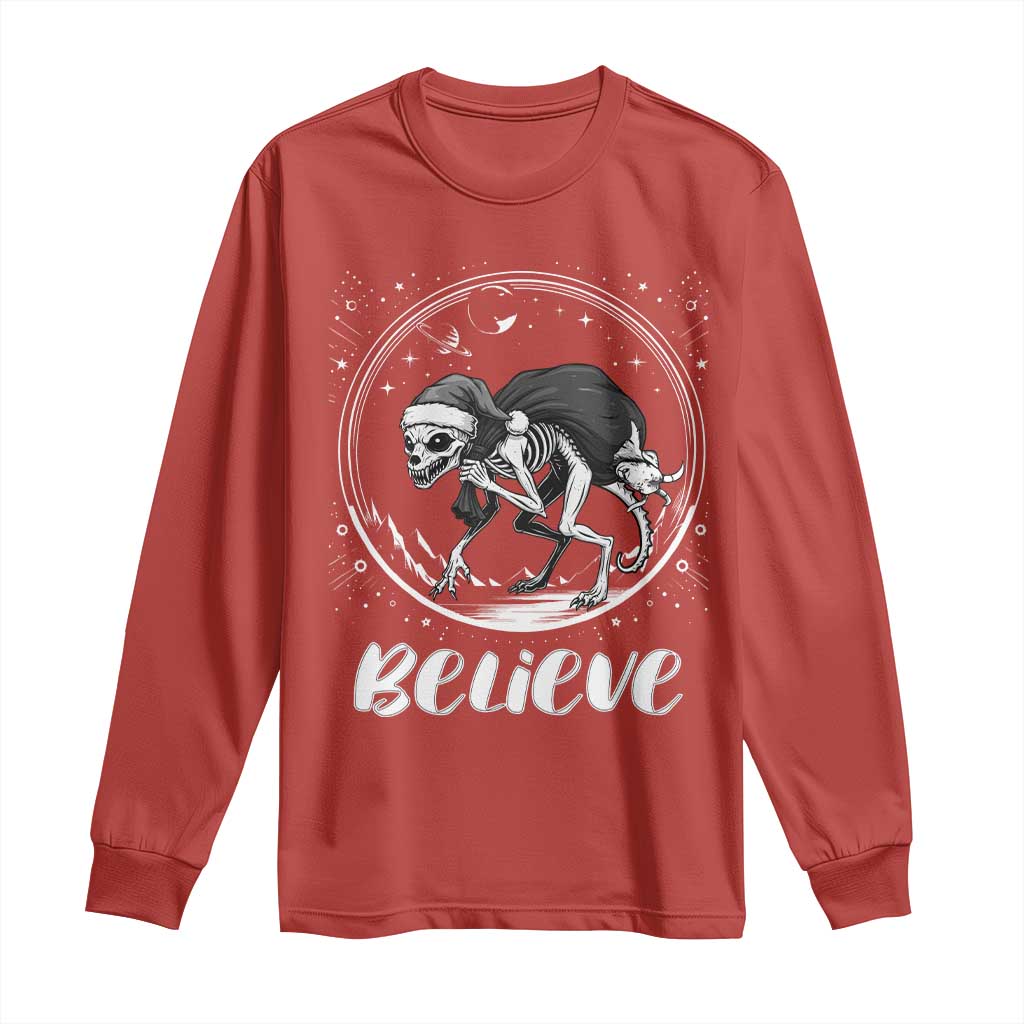 Chupacabra Long Sleeve Shirt Funny Believe Christmas Cryptid Gift - Wonder Print Shop