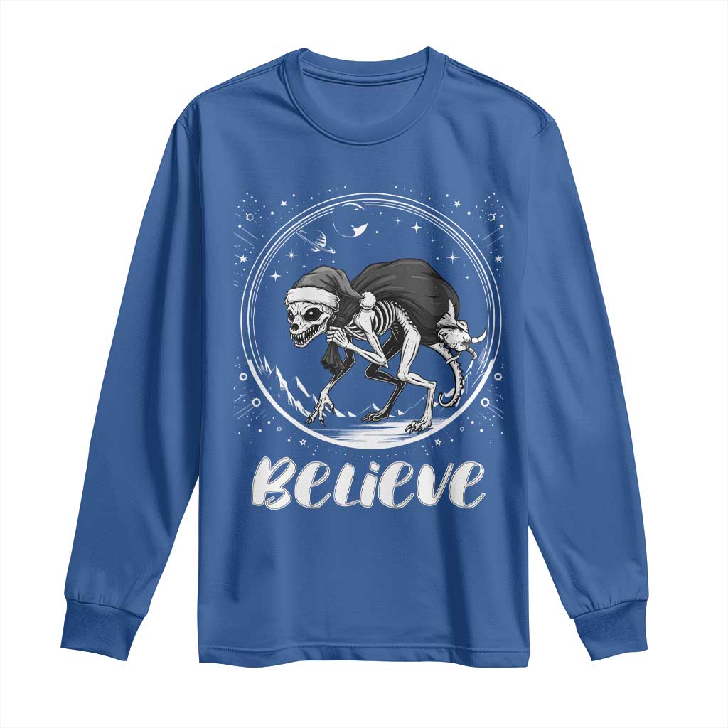 Chupacabra Long Sleeve Shirt Funny Believe Christmas Cryptid Gift - Wonder Print Shop