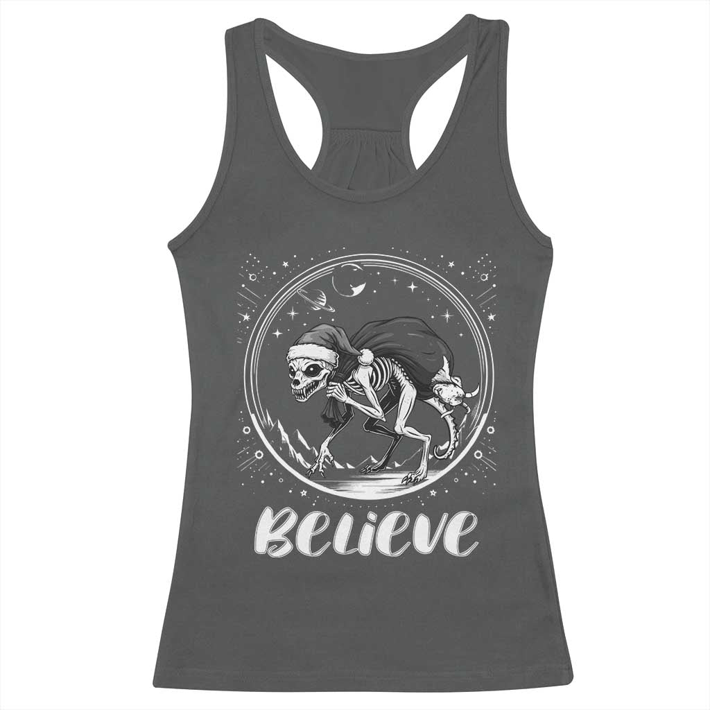Chupacabra Racerback Tank Top Funny Believe Christmas Cryptid Gift - Wonder Print Shop