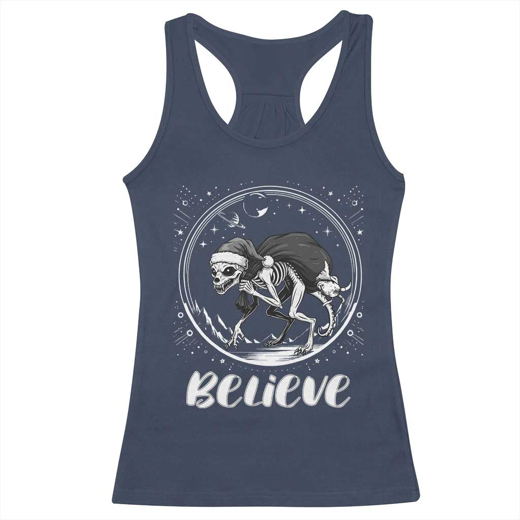 Chupacabra Racerback Tank Top Funny Believe Christmas Cryptid Gift - Wonder Print Shop
