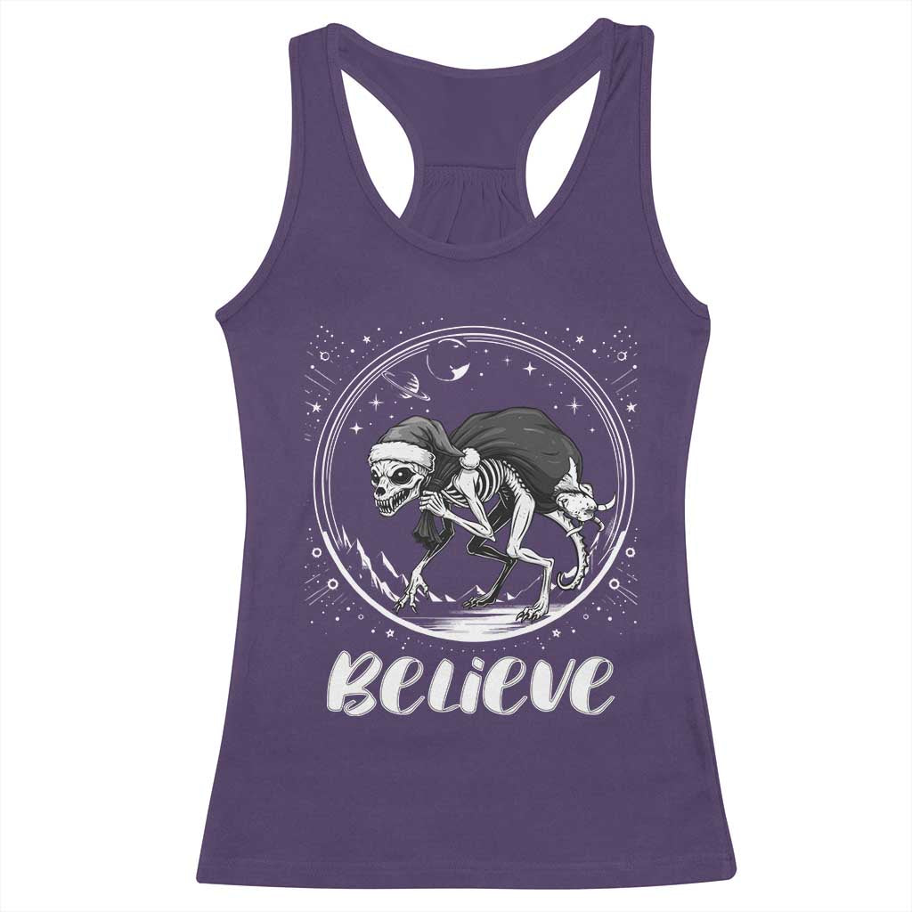 Chupacabra Racerback Tank Top Funny Believe Christmas Cryptid Gift - Wonder Print Shop