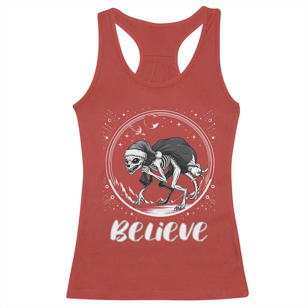 Chupacabra Racerback Tank Top Funny Believe Christmas Cryptid Gift - Wonder Print Shop