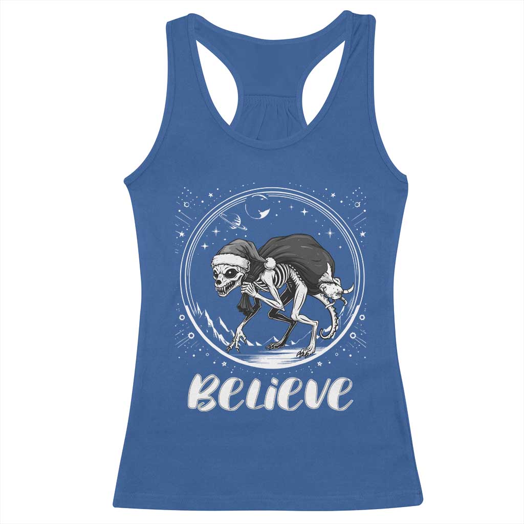 Chupacabra Racerback Tank Top Funny Believe Christmas Cryptid Gift - Wonder Print Shop