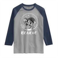 Chupacabra Raglan Shirt Funny Believe Christmas Cryptid Gift - Wonder Print Shop