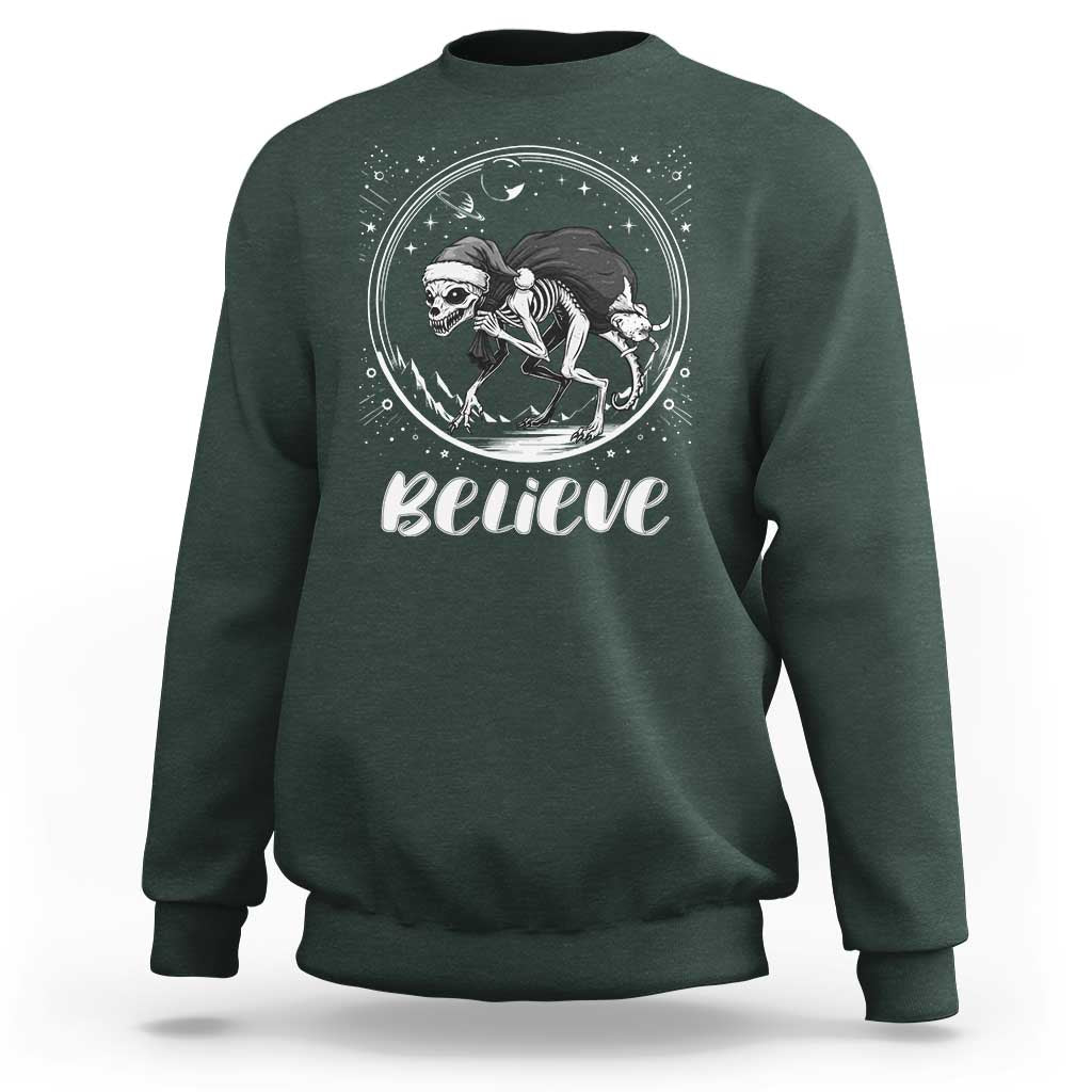 Chupacabra Sweatshirt Funny Believe Christmas Cryptid Gift - Wonder Print Shop