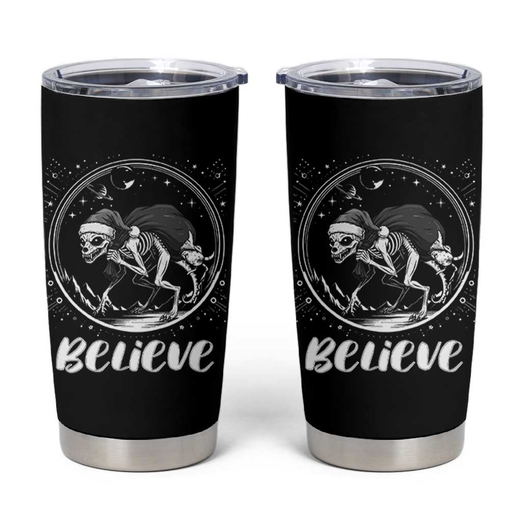 Chupacabra Tumbler Cup Funny Believe Christmas Cryptid Gift