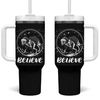 Chupacabra Tumbler With Handle Funny Believe Christmas Cryptid Gift