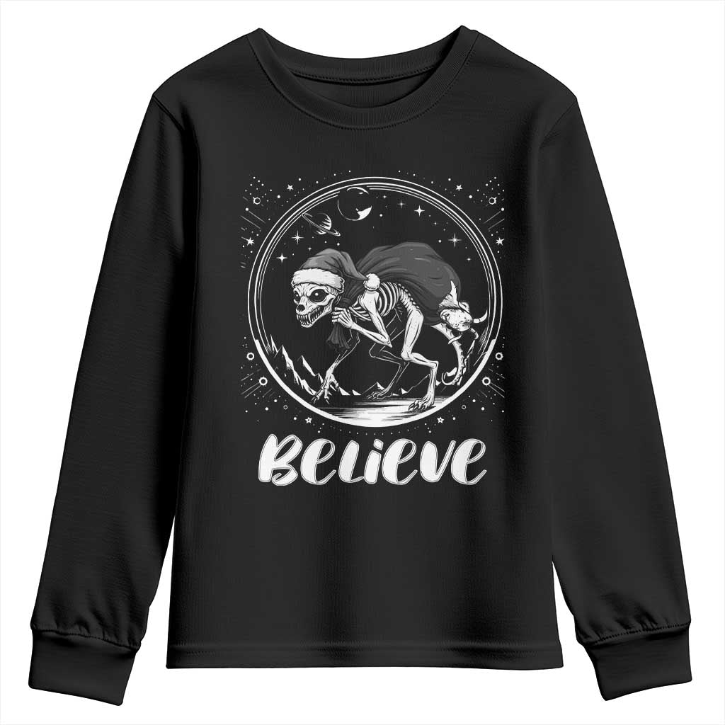 Chupacabra Youth Sweatshirt Funny Believe Christmas Cryptid Gift - Wonder Print Shop