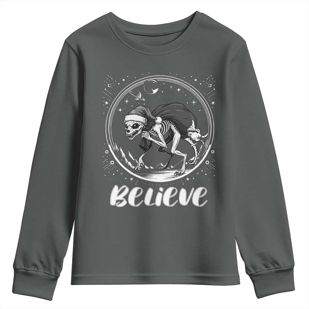 Chupacabra Youth Sweatshirt Funny Believe Christmas Cryptid Gift - Wonder Print Shop