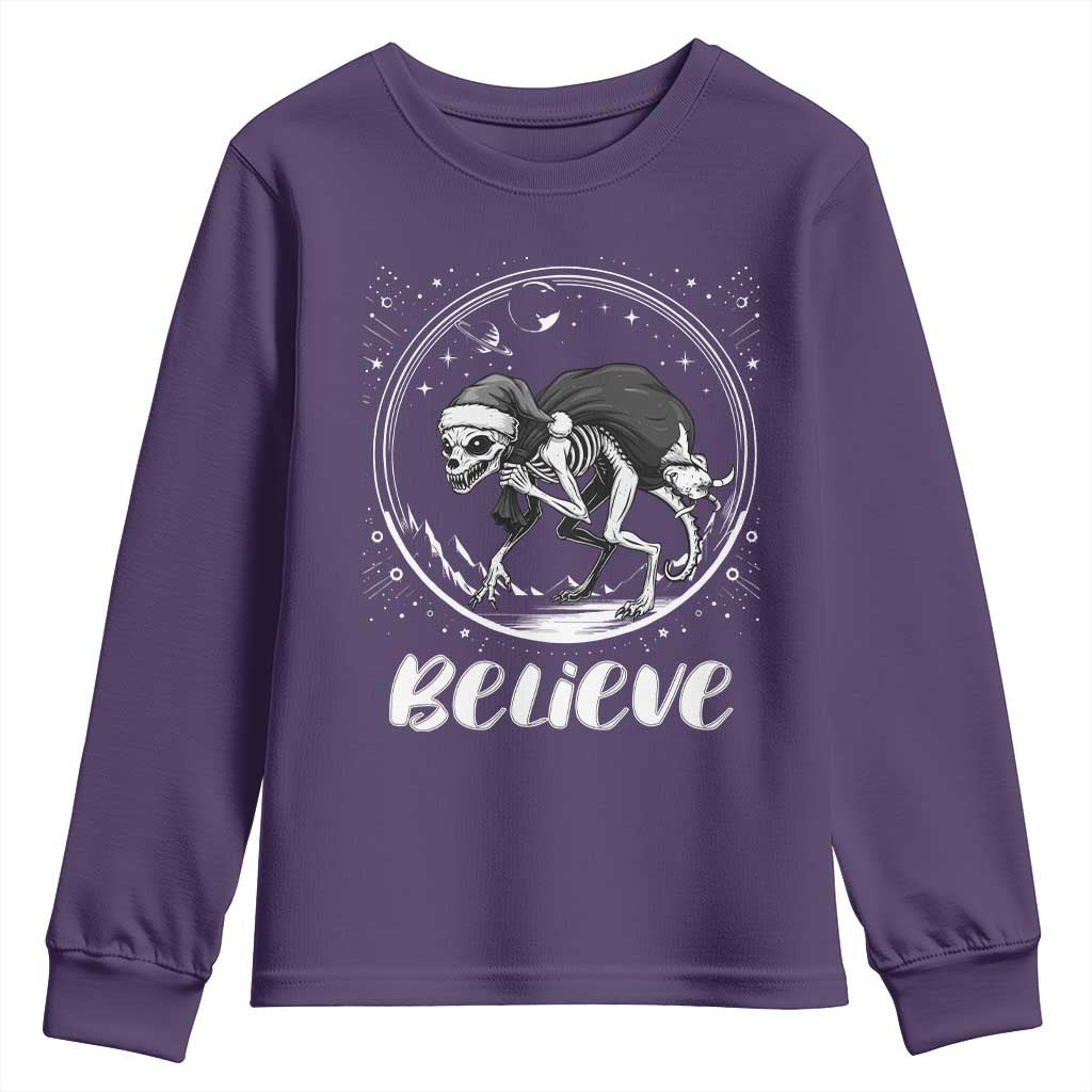 Chupacabra Youth Sweatshirt Funny Believe Christmas Cryptid Gift - Wonder Print Shop