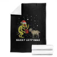 Funny Chupacabra Throw Blanket Merry Cryptmas Christmas Gift - Wonder Print Shop