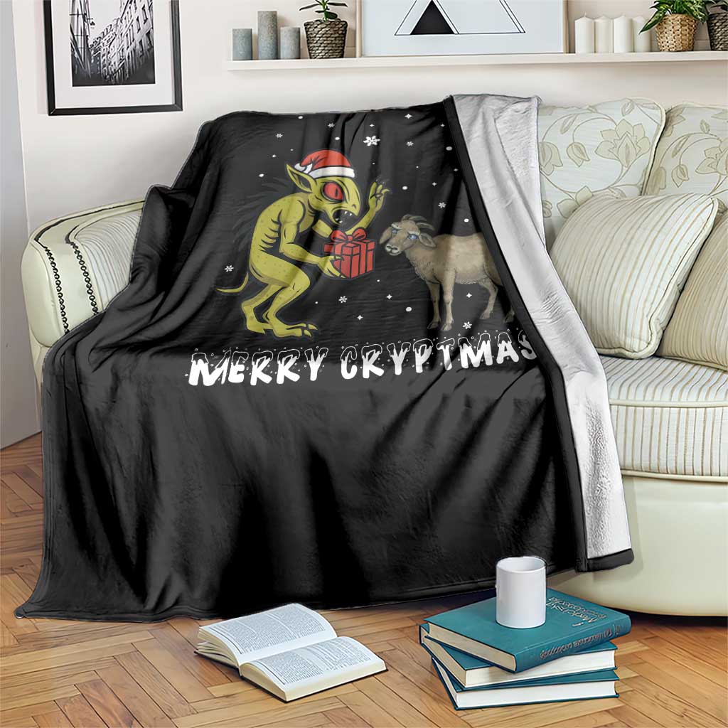 Funny Chupacabra Throw Blanket Merry Cryptmas Christmas Gift - Wonder Print Shop