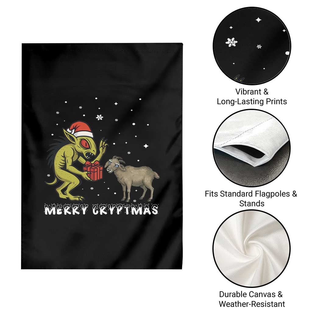 Funny Chupacabra Garden Flag Merry Cryptmas Christmas Gift - Wonder Print Shop