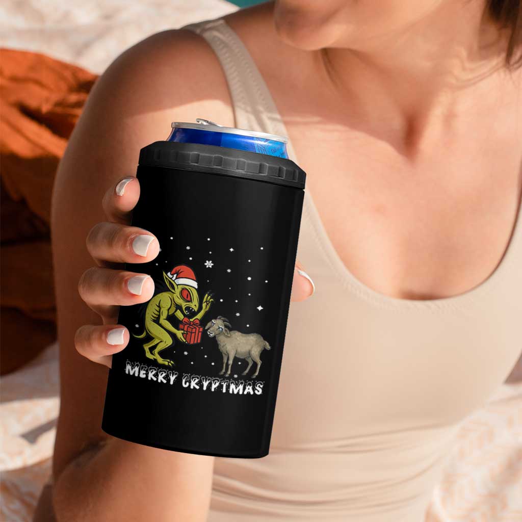 Funny Chupacabra 4 in 1 Can Cooler Tumbler Merry Cryptmas Christmas Gift