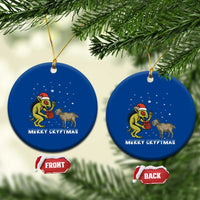 Funny Chupacabra Ceramic Ornament Merry Cryptmas Xmas Gift - Wonder Print Shop