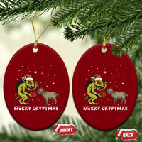 Funny Chupacabra Ceramic Ornament Merry Cryptmas Xmas Gift - Wonder Print Shop