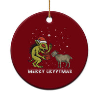 Funny Chupacabra Ceramic Ornament Merry Cryptmas Xmas Gift - Wonder Print Shop