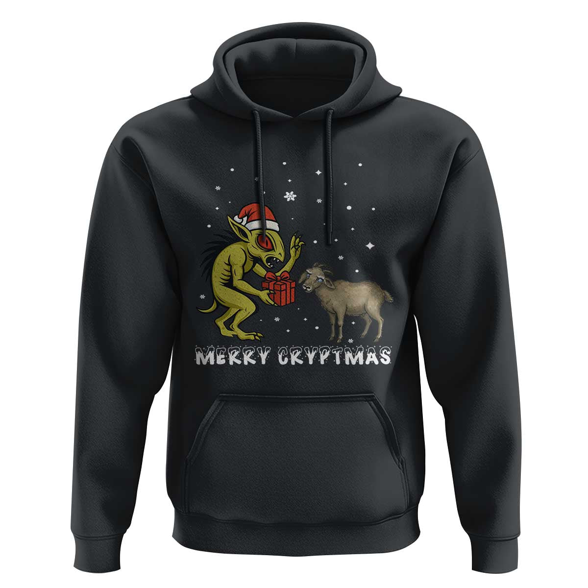 Funny Chupacabra Hoodie Merry Cryptmas Christmas Gift - Wonder Print Shop