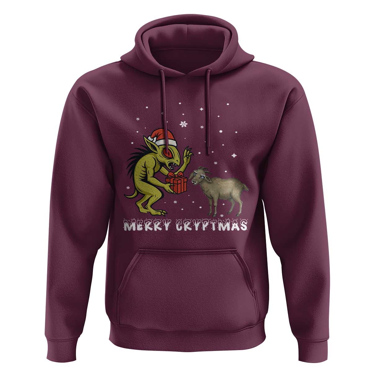 Funny Chupacabra Hoodie Merry Cryptmas Christmas Gift - Wonder Print Shop