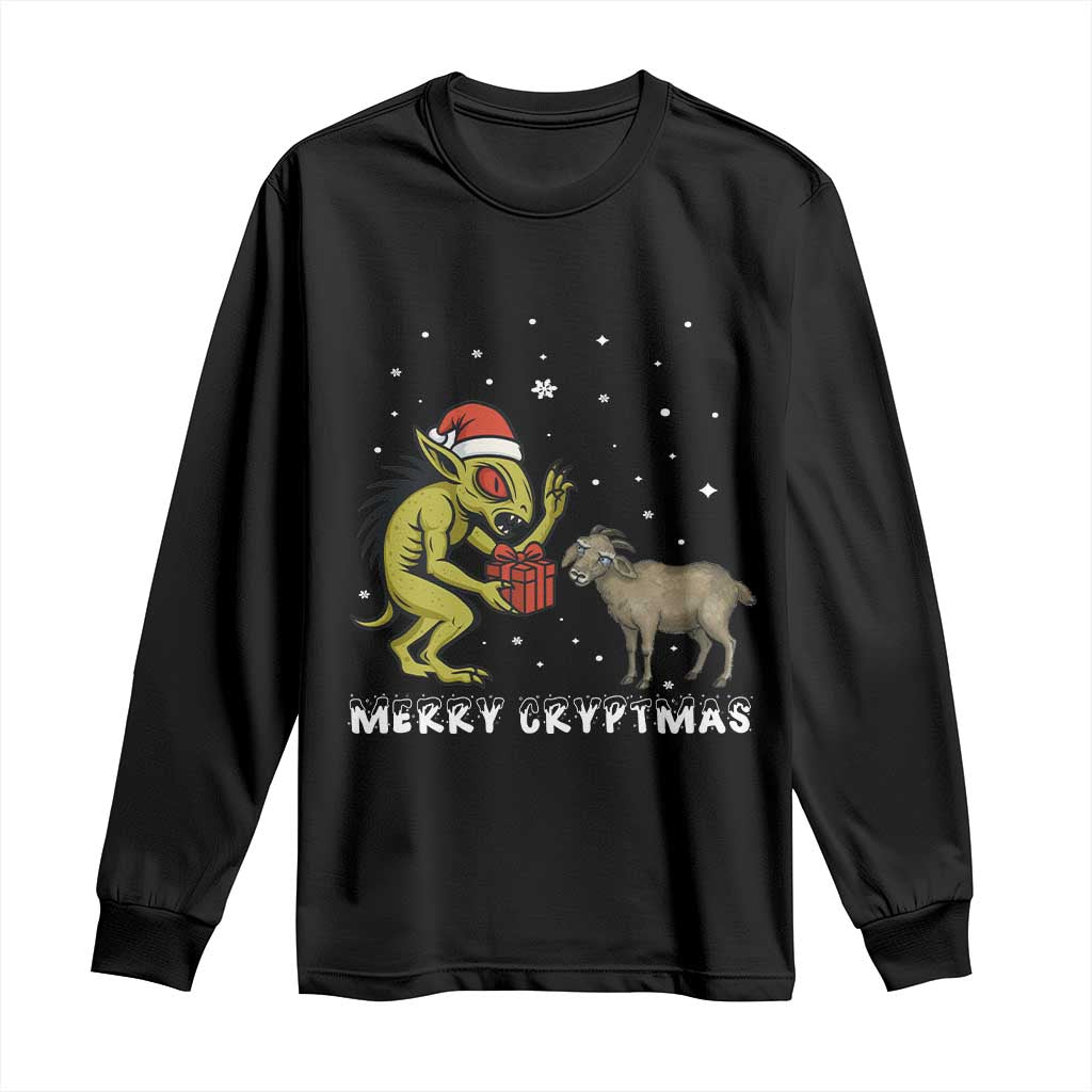 Funny Chupacabra Long Sleeve Shirt Merry Cryptmas Christmas Gift - Wonder Print Shop