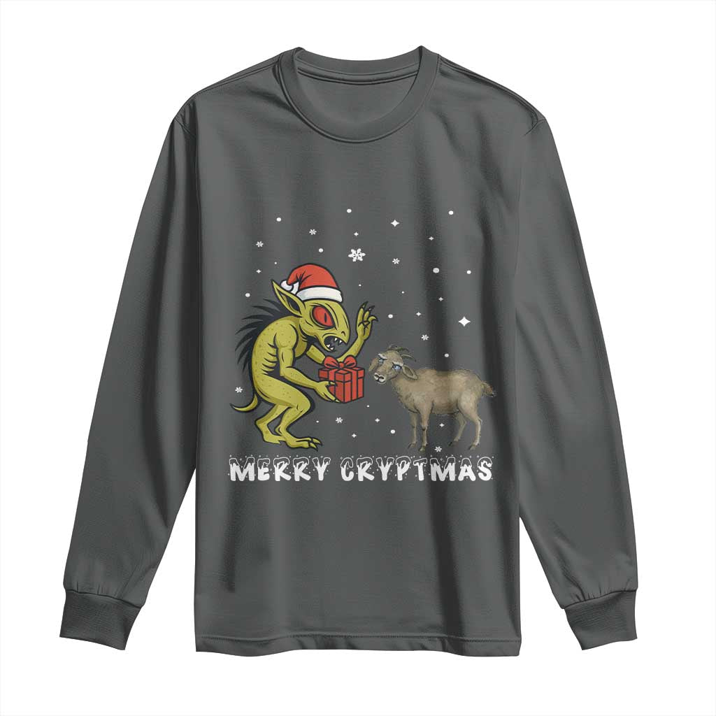 Funny Chupacabra Long Sleeve Shirt Merry Cryptmas Christmas Gift - Wonder Print Shop