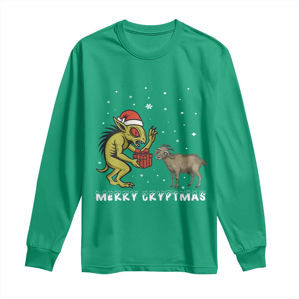 Funny Chupacabra Long Sleeve Shirt Merry Cryptmas Christmas Gift - Wonder Print Shop
