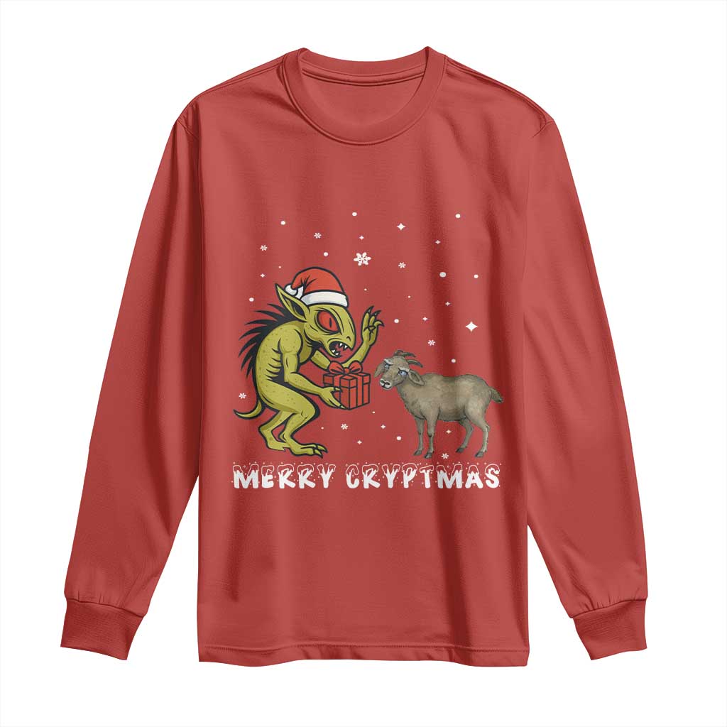 Funny Chupacabra Long Sleeve Shirt Merry Cryptmas Christmas Gift - Wonder Print Shop