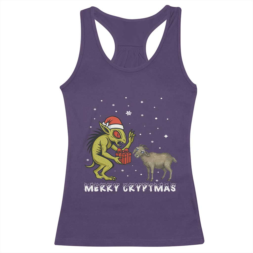 Funny Chupacabra Racerback Tank Top Merry Cryptmas Christmas Gift - Wonder Print Shop