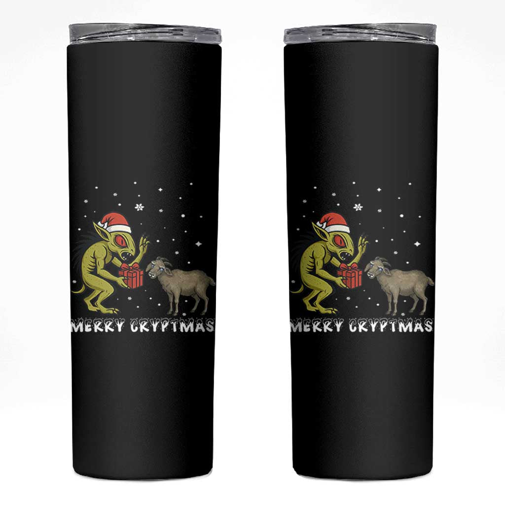 Funny Chupacabra Skinny Tumbler Merry Cryptmas Christmas Gift