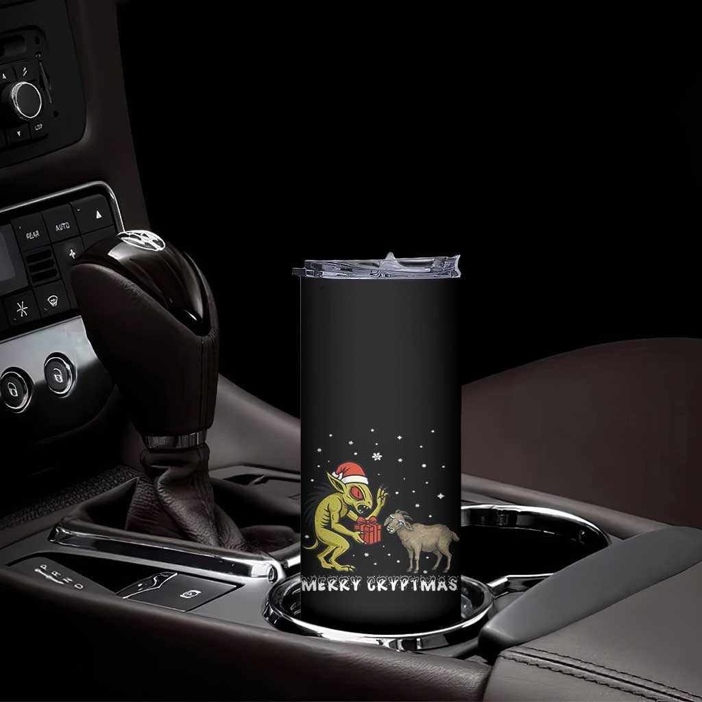 Funny Chupacabra Skinny Tumbler Merry Cryptmas Christmas Gift