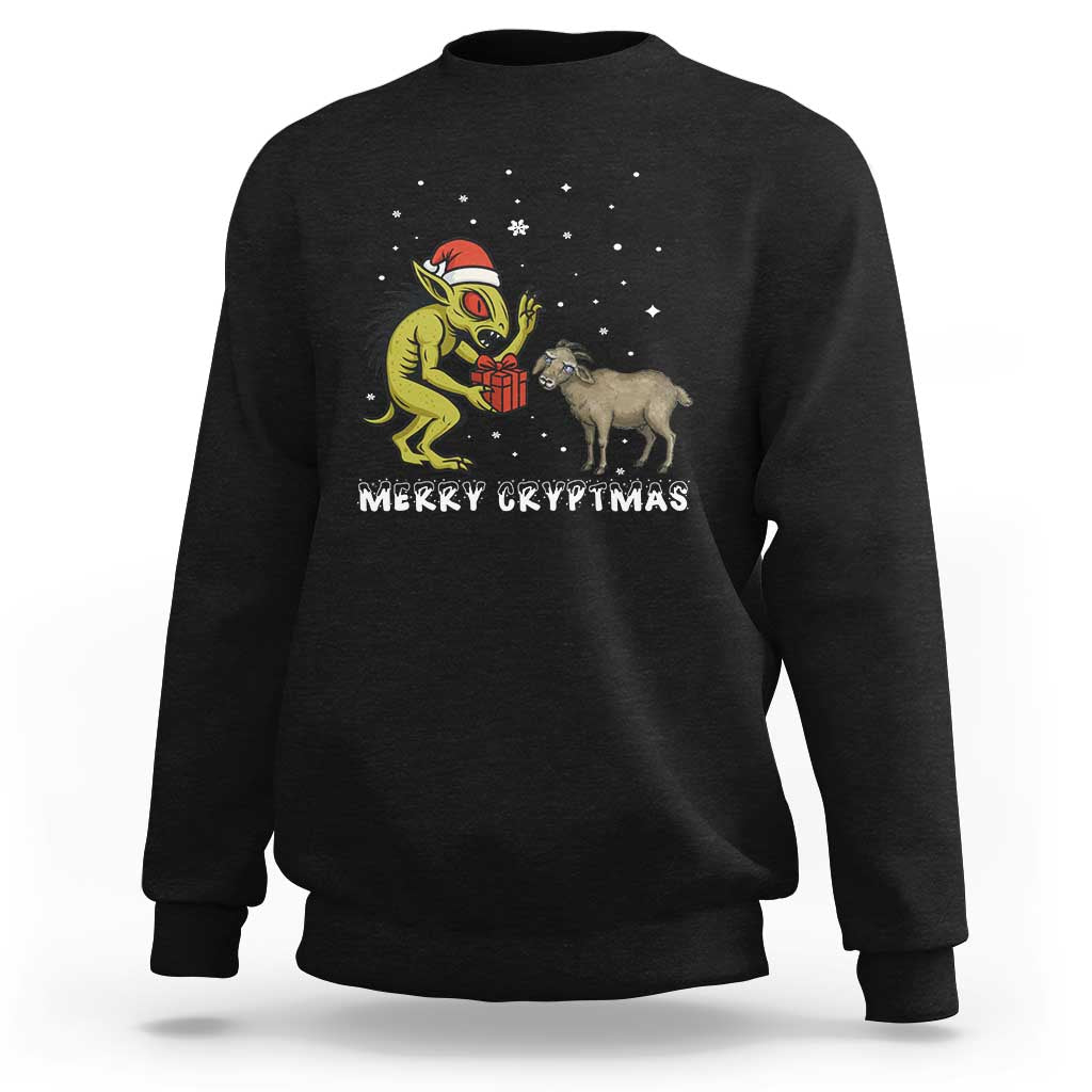 Funny Chupacabra Sweatshirt Merry Cryptmas Christmas Gift - Wonder Print Shop