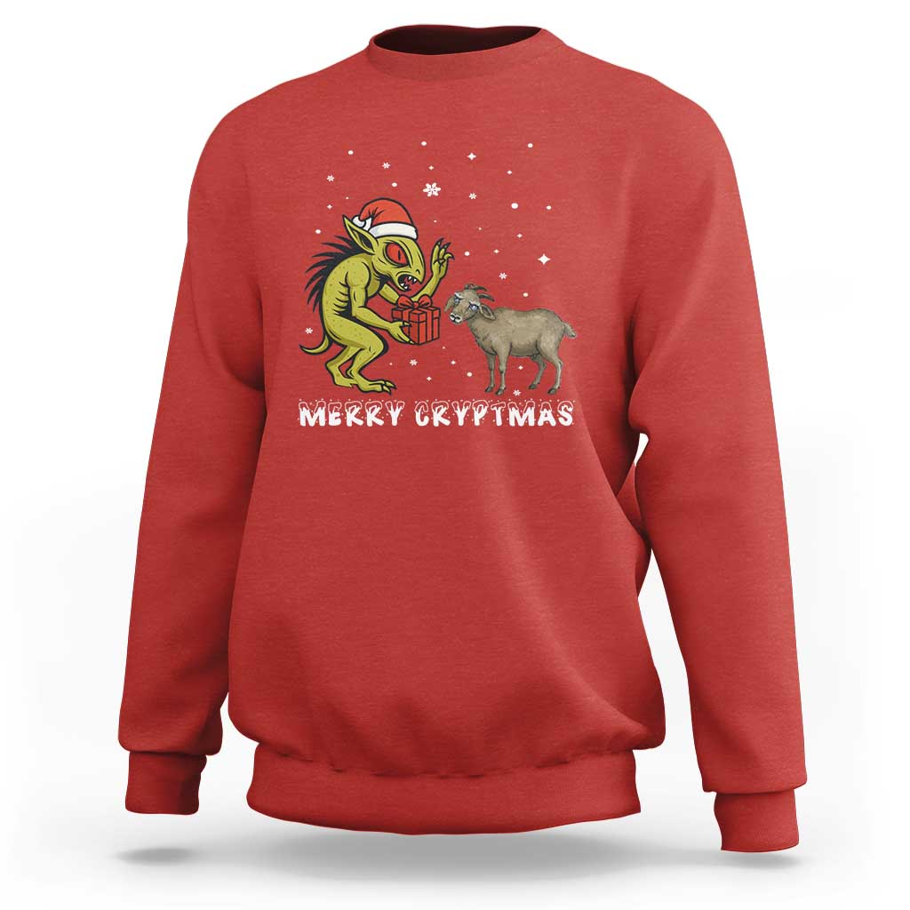 Funny Chupacabra Sweatshirt Merry Cryptmas Christmas Gift - Wonder Print Shop