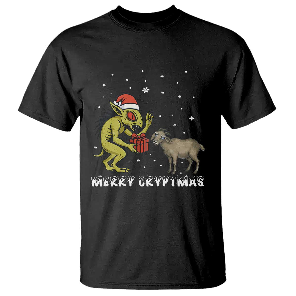 Funny Chupacabra T Shirt Merry Cryptmas Christmas Gift - Wonder Print Shop