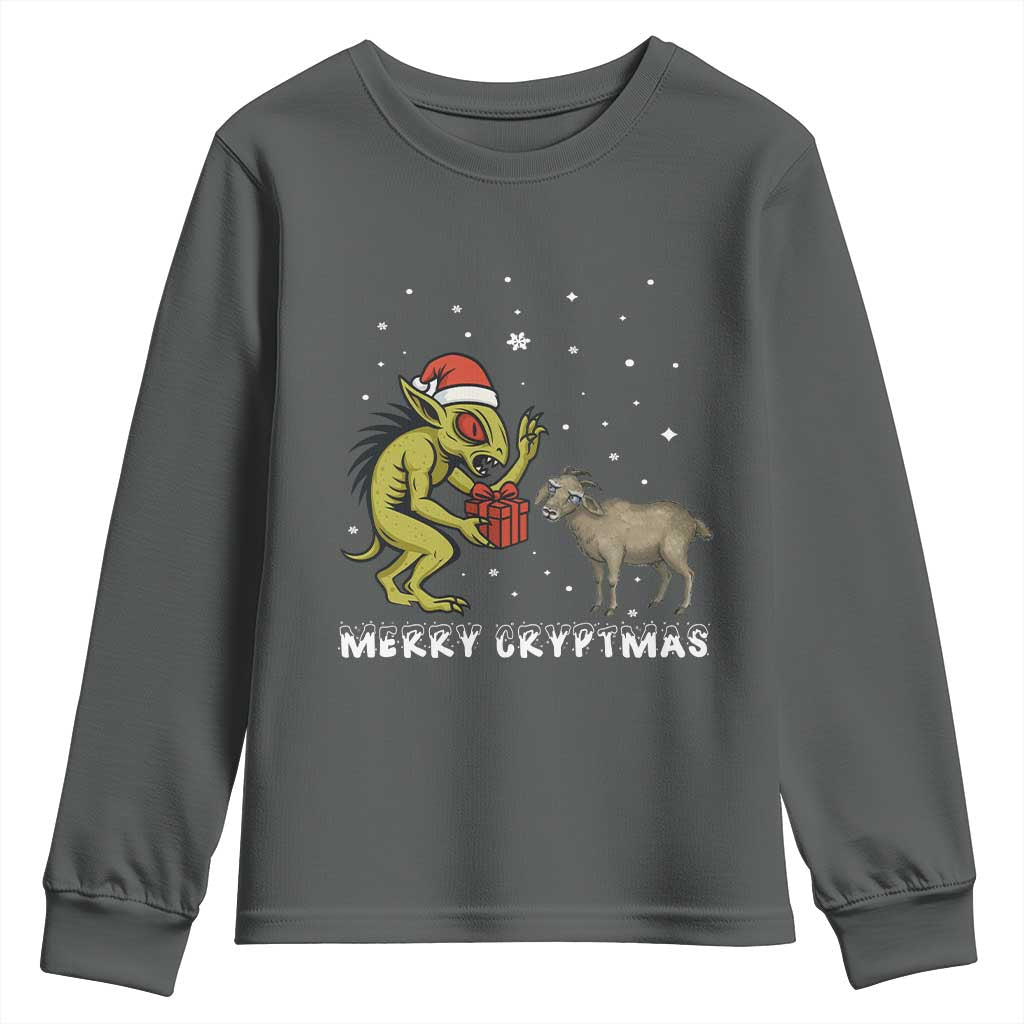 Funny Chupacabra Youth Sweatshirt Merry Cryptmas Christmas Gift - Wonder Print Shop