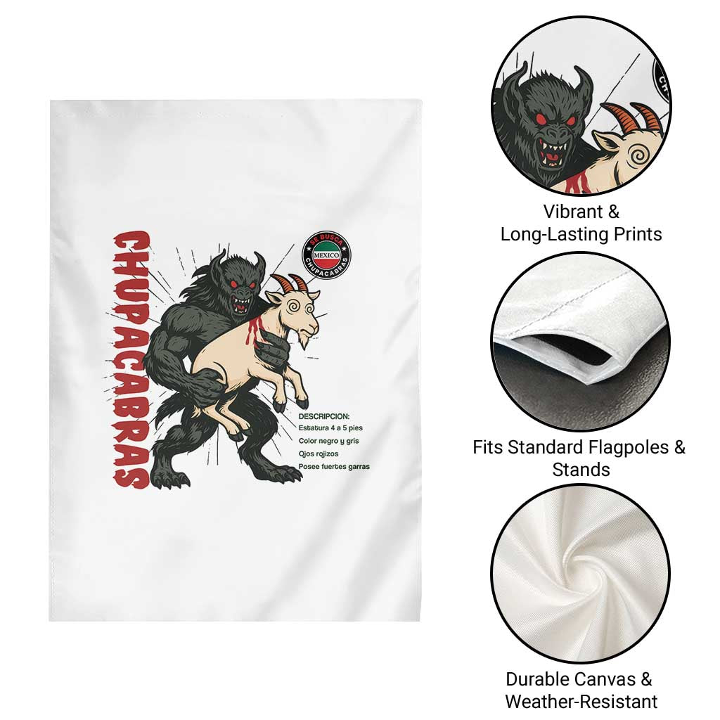 Chupacabra Garden Flag Vintage Horror Cryptid Gift - Wonder Print Shop
