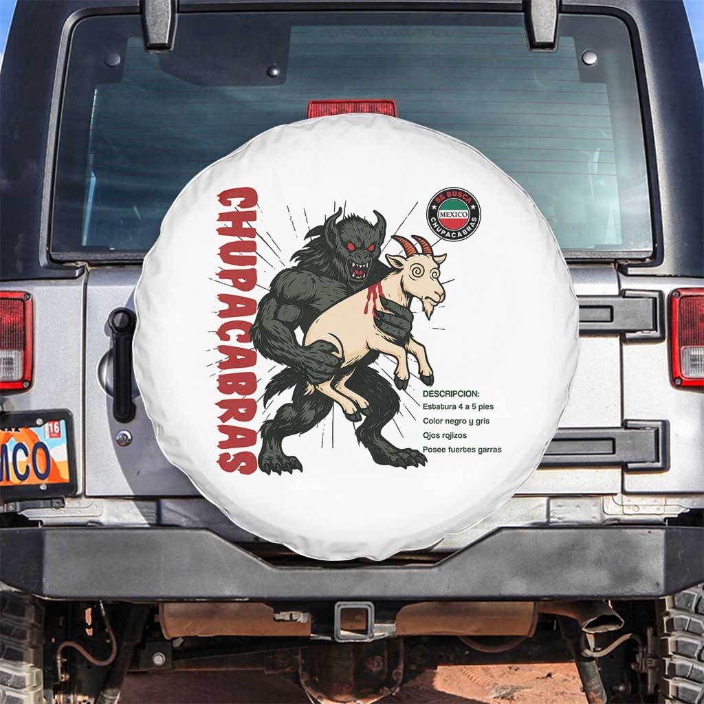 Chupacabra Spare Tire Cover Vintage Horror Cryptid Gift - Wonder Print Shop