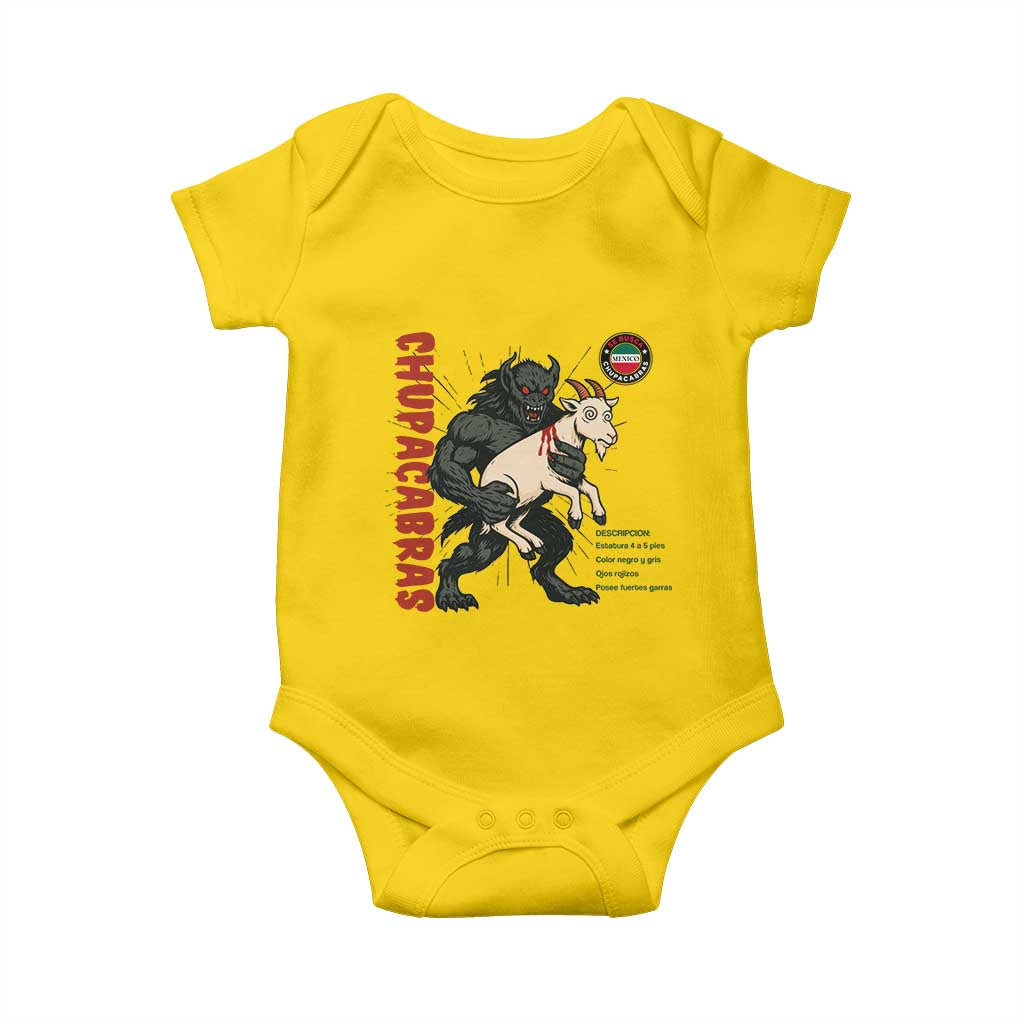 Chupacabra Baby Onesie Vintage Horror Cryptid Gift - Wonder Print Shop