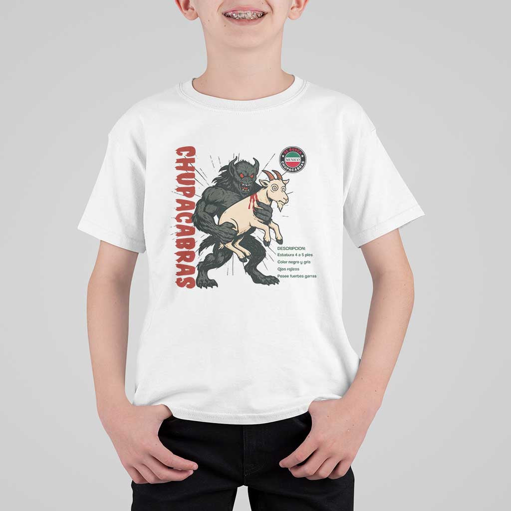Chupacabra T Shirt For Kid Vintage Horror Cryptid Gift - Wonder Print Shop
