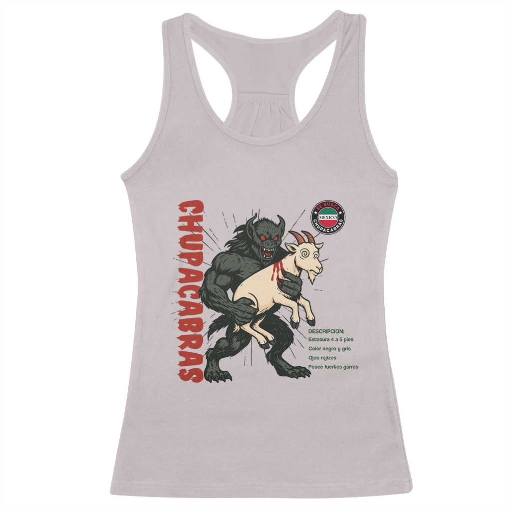 Chupacabra Racerback Tank Top Vintage Horror Cryptid Gift - Wonder Print Shop