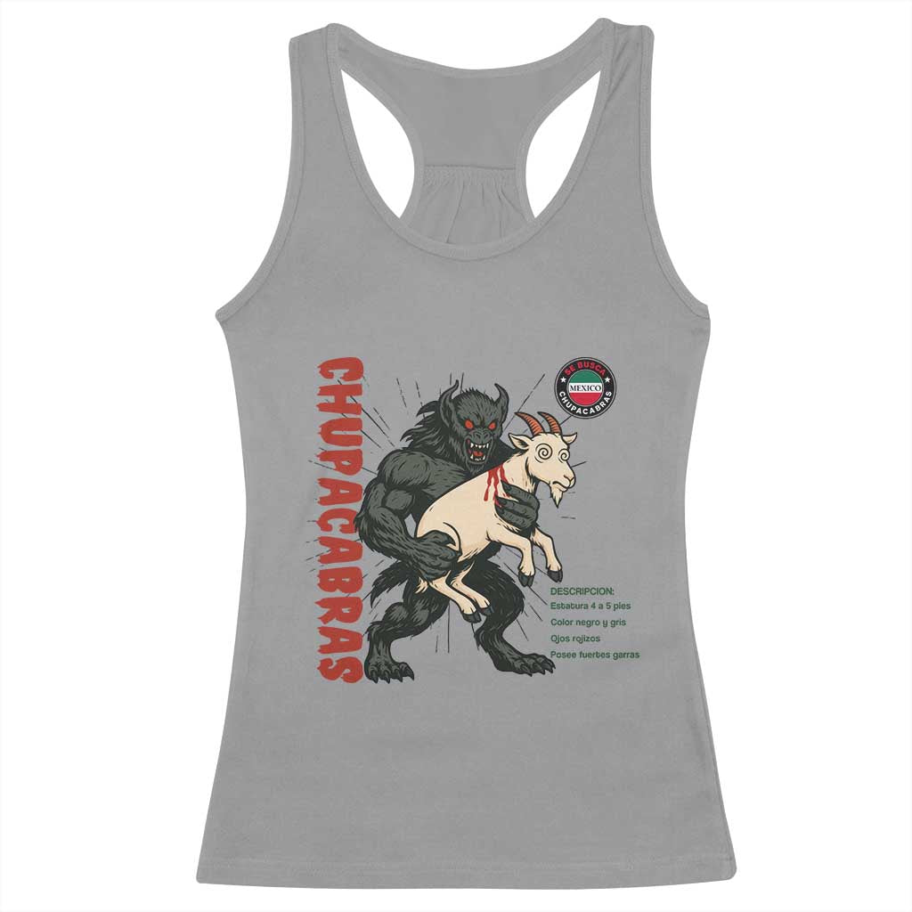 Chupacabra Racerback Tank Top Vintage Horror Cryptid Gift - Wonder Print Shop