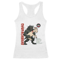 Chupacabra Racerback Tank Top Vintage Horror Cryptid Gift - Wonder Print Shop