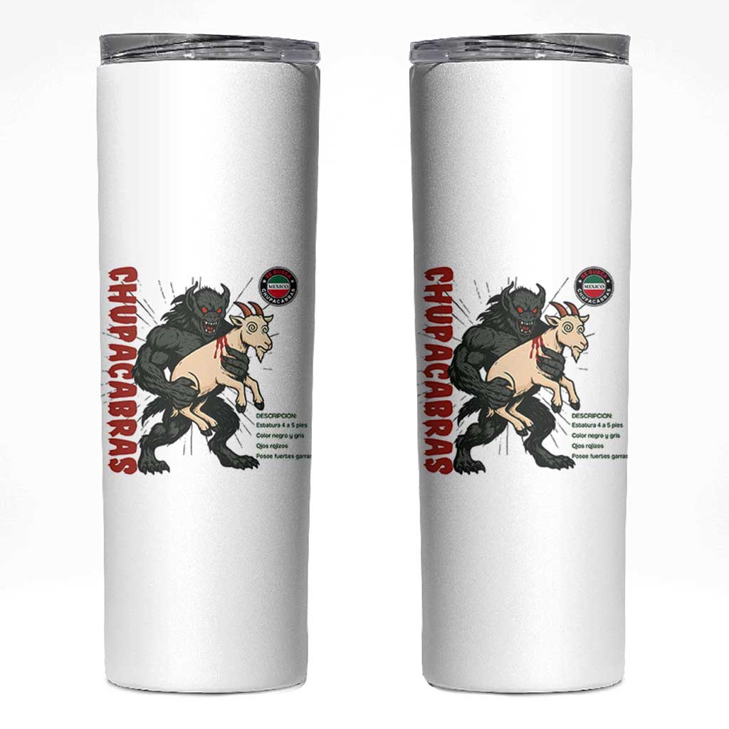 Chupacabra Skinny Tumbler Vintage Horror Cryptid Gift