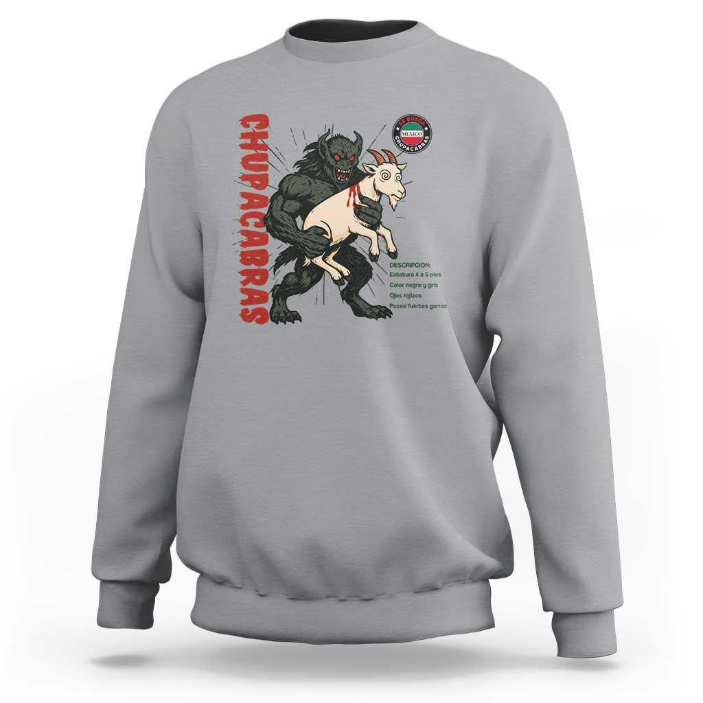 Chupacabra Sweatshirt Vintage Horror Cryptid Gift - Wonder Print Shop