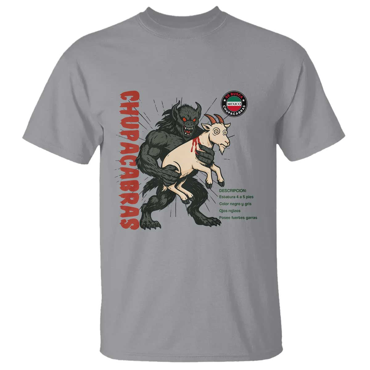 Chupacabra T Shirt Vintage Horror Cryptid Gift - Wonder Print Shop