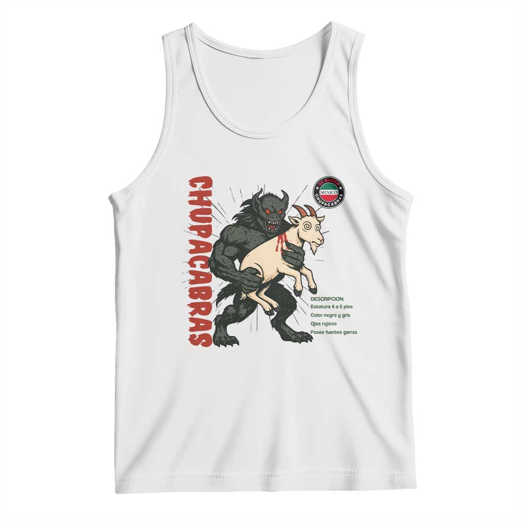 Chupacabra Tank Top Vintage Horror Cryptid Gift - Wonder Print Shop