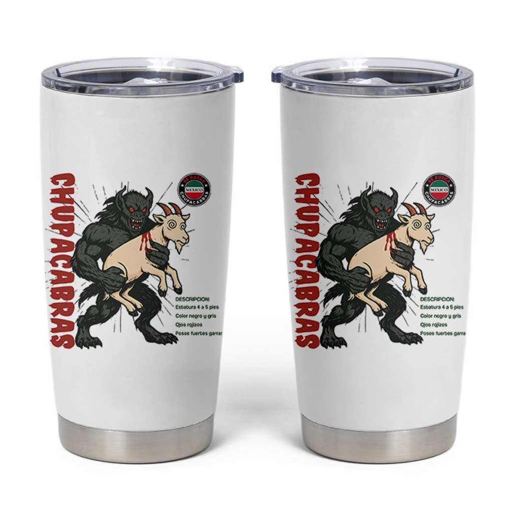 Chupacabra Tumbler Cup Vintage Horror Cryptid Gift