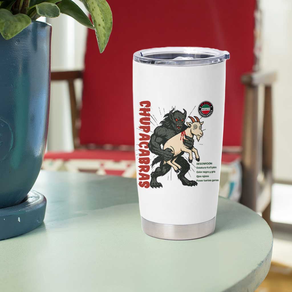 Chupacabra Tumbler Cup Vintage Horror Cryptid Gift