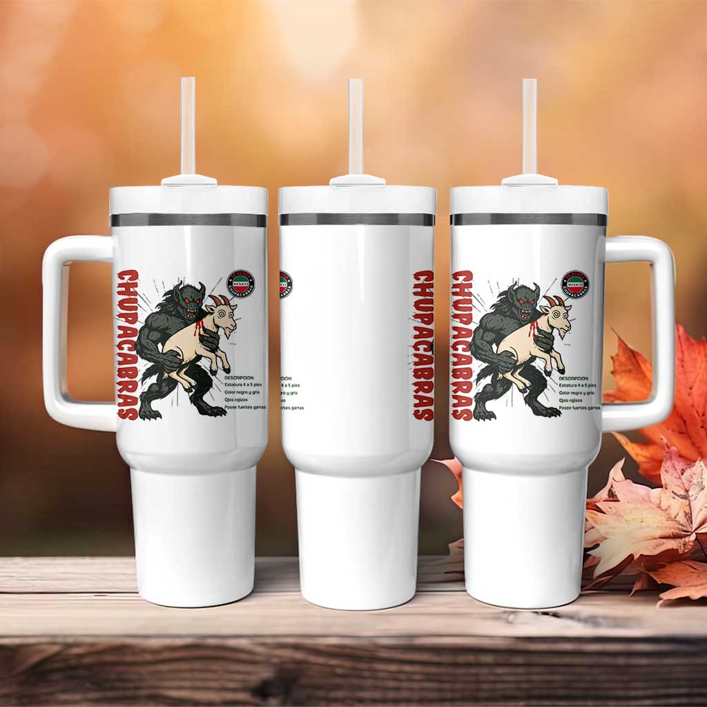 Chupacabra Tumbler With Handle Vintage Horror Cryptid Gift