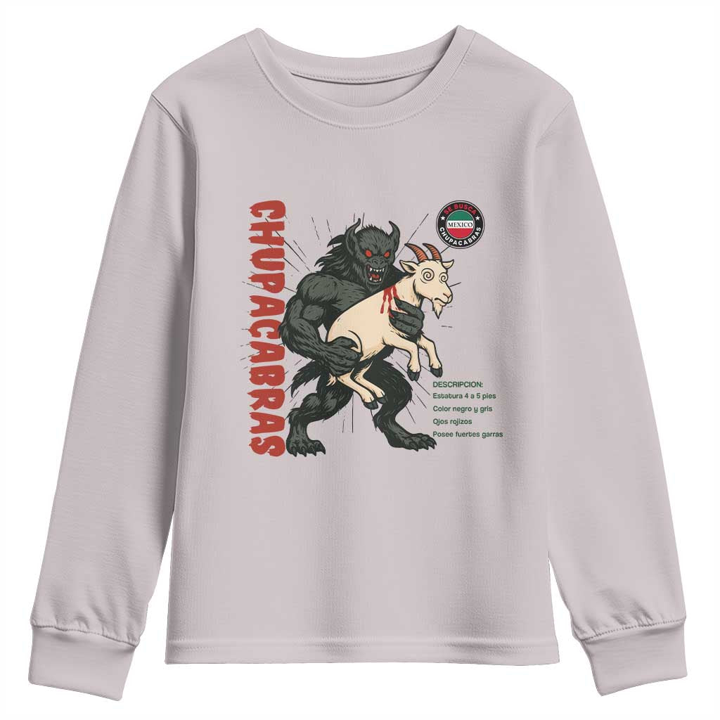 Chupacabra Youth Sweatshirt Vintage Horror Cryptid Gift - Wonder Print Shop