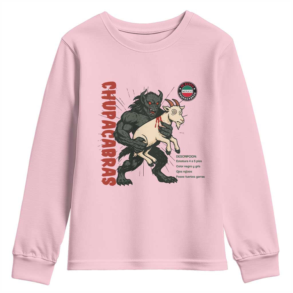 Chupacabra Youth Sweatshirt Vintage Horror Cryptid Gift - Wonder Print Shop